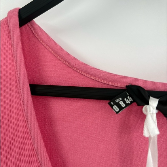 Love Moschino Pink Anita Ruffle Coquette Luxury Y2K Boho Slip Maxi Dress Size 8 - Picture 15 of 16